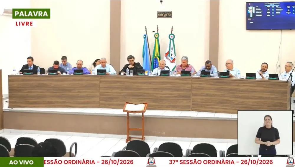Câmara Municipal de Bataguassu aprovou projetos sobre educação e planejamento territorial durante a 37ª Sessão Ordinária, realizada em 26 de outubro de 2026.